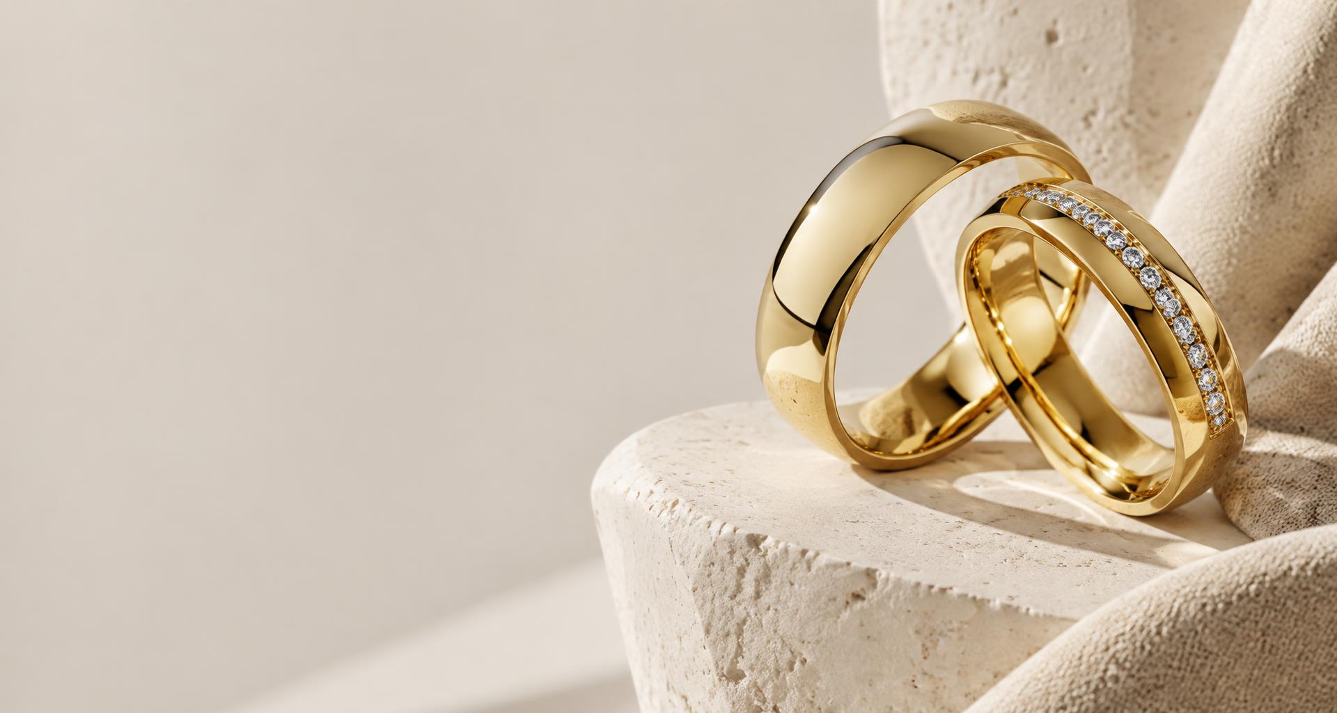 Joias exclusivas em ouro 18k da coleção Rei das Alianças